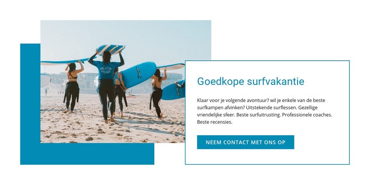 Cheep surfvakantie Website ontwerp