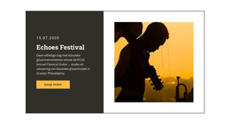 Muziekfestival En Entertainment - Sjabloon Voor Bestemmingspagina'S