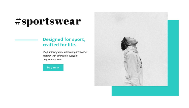 The best sportswear brands One Page Template
