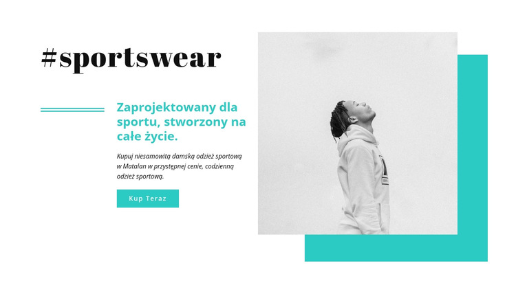 Najlepsze marki odzieży sportowej Szablon witryny sieci Web