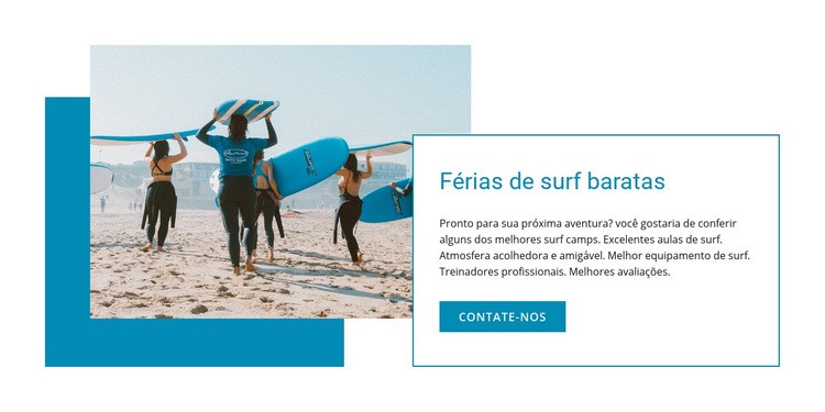 Cheep surf férias Design do site