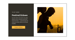 Festival De Música E Entretenimento - Modelo De Site