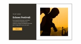 Müzik Festivali Ve Eğlence - Herhangi Bir Cihaz Için Bir Sayfa Şablonu