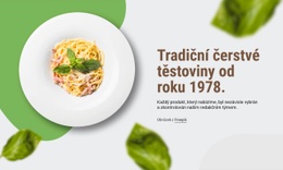 Tradiční Těstoviny – Bezplatná Šablona Webových Stránek