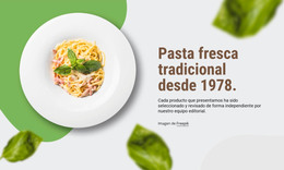 Pasta Tradicional - Plantilla De Sitio Web Gratuita