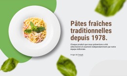 Pâtes Traditionnelles - HTML Designer