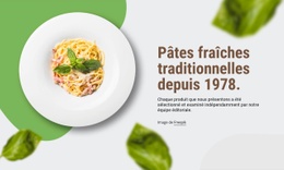 Pâtes Traditionnelles – Modèles De Sites Web Réactifs