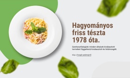 Hagyományos Tészta - Ingyenes Webhelysablon