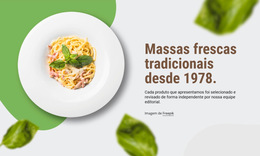 Macarrão Tradicional - Modelo De Site Comercial Premium