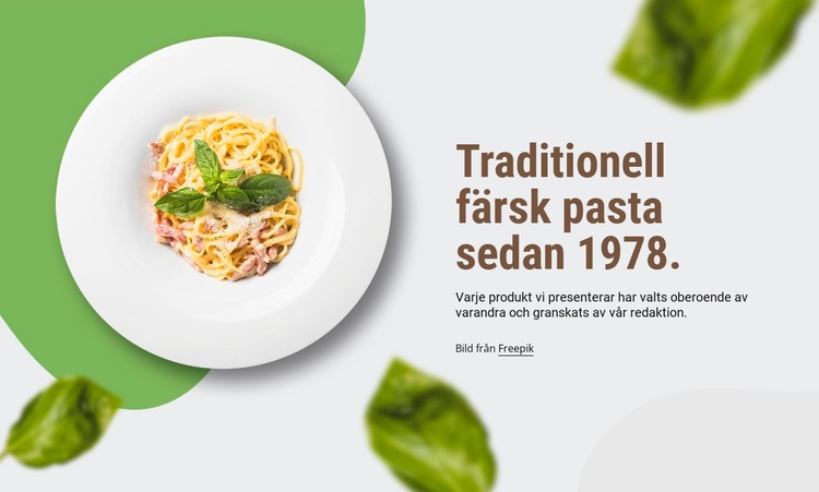 Traditionell pasta CSS -mall