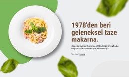 Geleneksel Makarna Için CSS ızgara Şablonu Sütunu