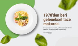 Geleneksel Makarna - Ücretsiz Web Sitesi Şablonu