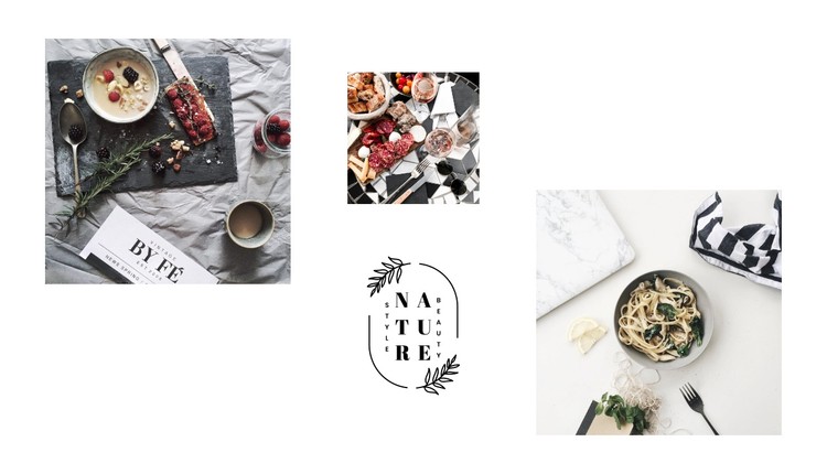 Gallery with food photo CSS Template