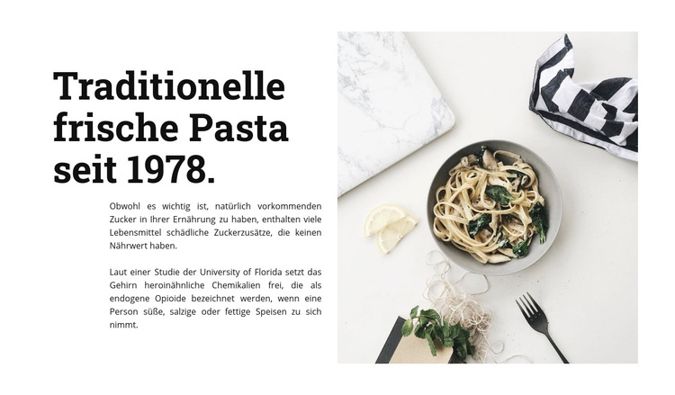 Frische Pasta Website-Vorlage