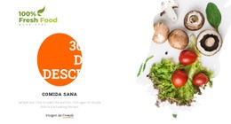 Alimentos Frescos Y Saludables - Maqueta De Sitio Web Gratuita