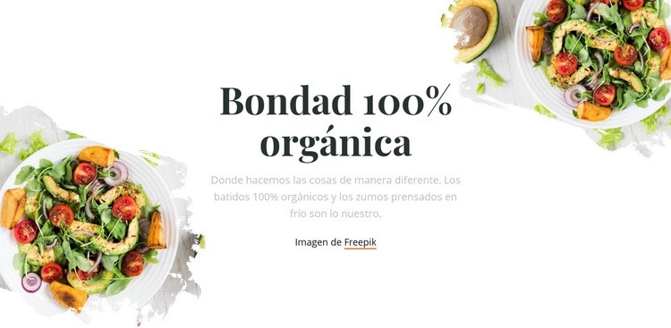 Bondad orgánica Página de destino