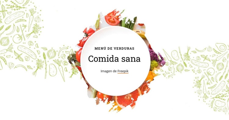 Menú de verduras Plantilla HTML5