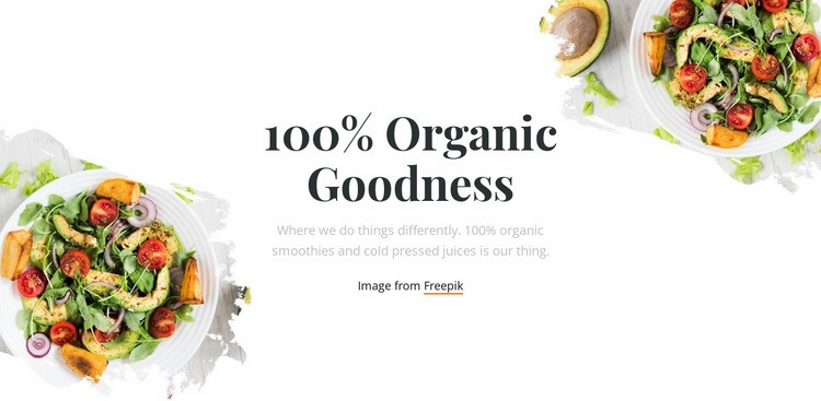 Organic goodness Homepage Design