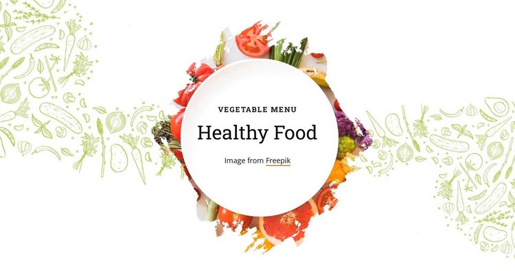 Vegetable menu Homepage Design