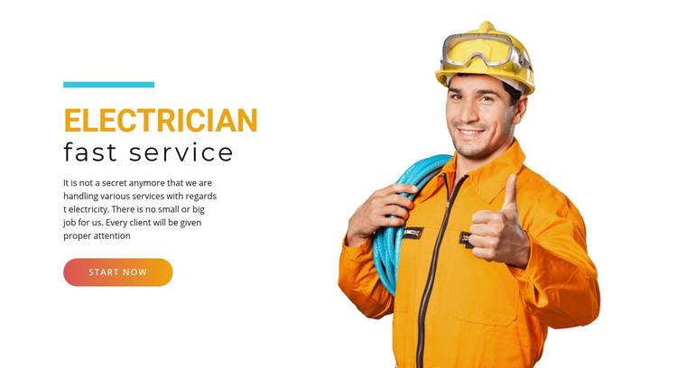 Quick electric service Homepage Design