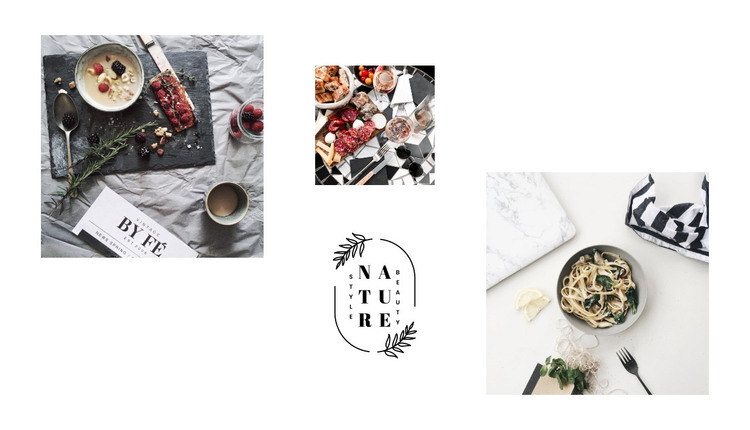Gallery with food photo HTML Template