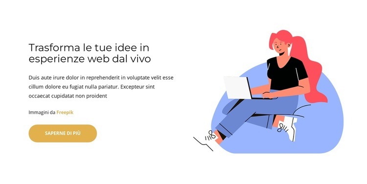 Dai una svolta alle tue idee Mockup del sito web