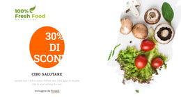 Cibo Fresco E Sano - Modello Per La Creazione Di Siti Web