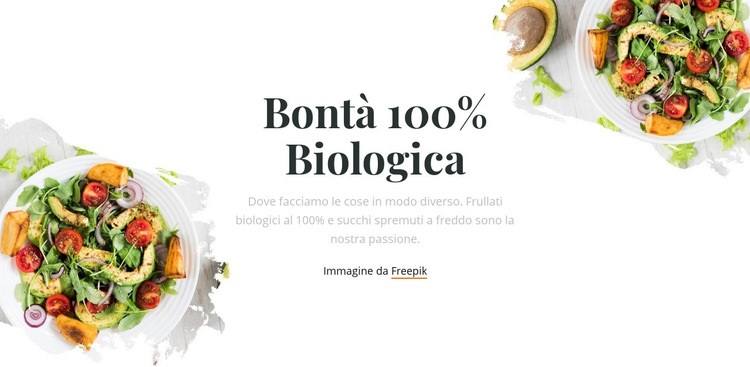 Bontà biologica Pagina di destinazione