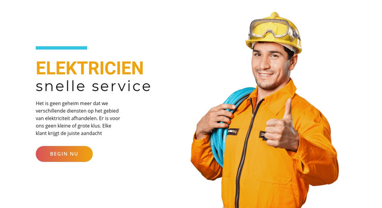 Snelle elektrische service HTML-sjabloon