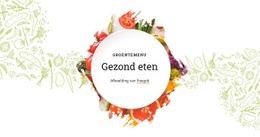 Groentemenu - Professionele Sjabloon Van Één Pagina