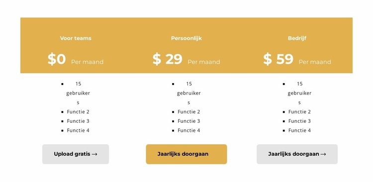 Een aankoop doen Website Builder-sjablonen