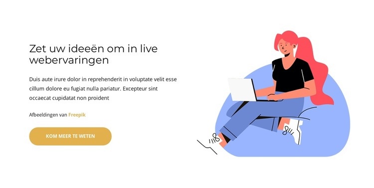 Draai je ideeën om Website ontwerp