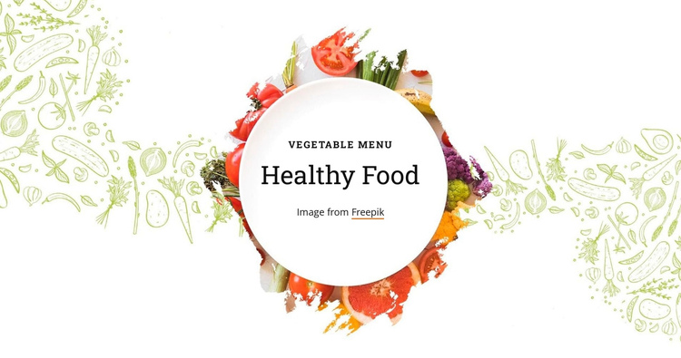 Vegetable menu One Page Template