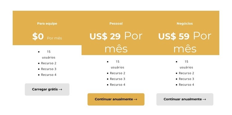 Faça uma compra Modelos de construtor de sites