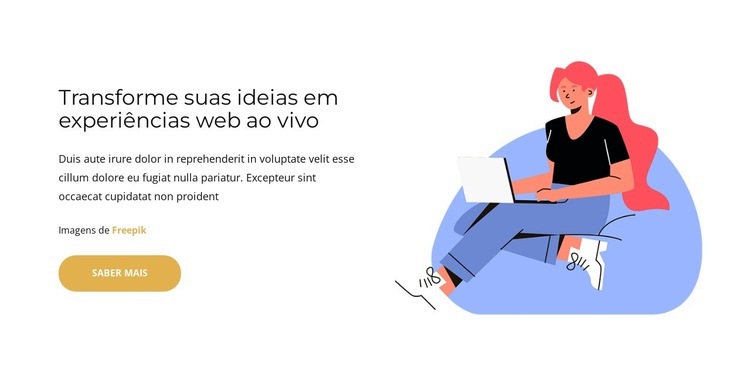 Transforme suas ideias Design do site