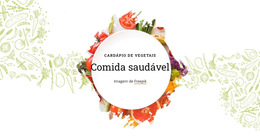 Cardápio De Vegetais - Modelo De Site Comercial Premium