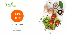 Fresh And Healthy Food - Website Builder Template