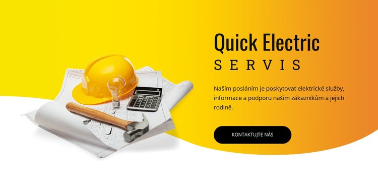 Elektrické služby Šablona webové stránky