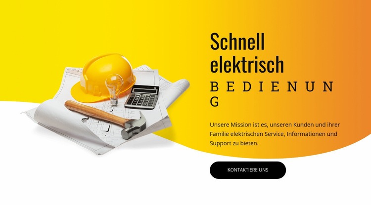 Elektrische Dienstleistungen Eine Seitenvorlage