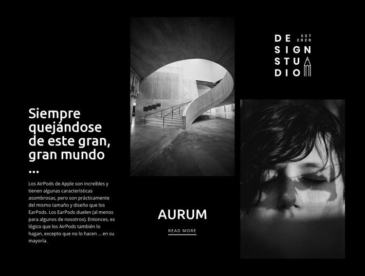 Aurum de arte moderno Plantilla HTML5