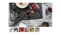 Multipurpose Website Design For Slider With Food Photo