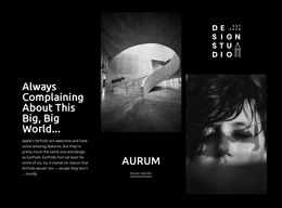 Modern Art Aurum - Site With HTML Template Download