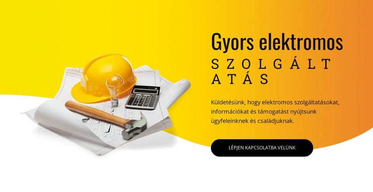 Elektromos szolgáltatások HTML Sablon