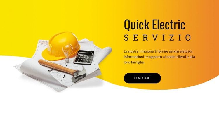 Servizi elettrici Mockup del sito web