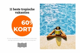 Exclusief Websitemodel Voor Tropisch Paradijs