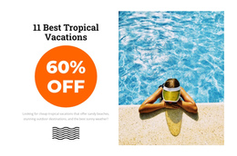 Most Creative One Page Template For Tropical Paradise