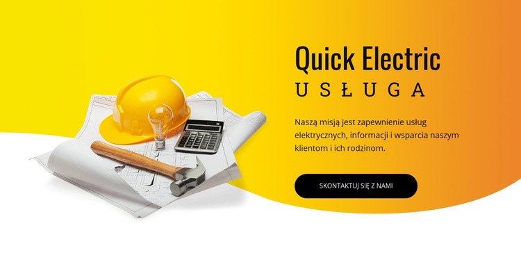 Usługi elektryczne Makieta strony internetowej