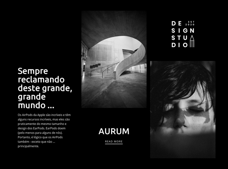 Arte moderna aurum Design do site