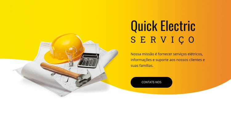 Serviços elétricos Modelo de site