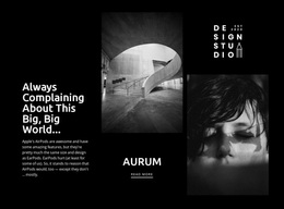 Modern Art Aurum - Responsive Website Templates